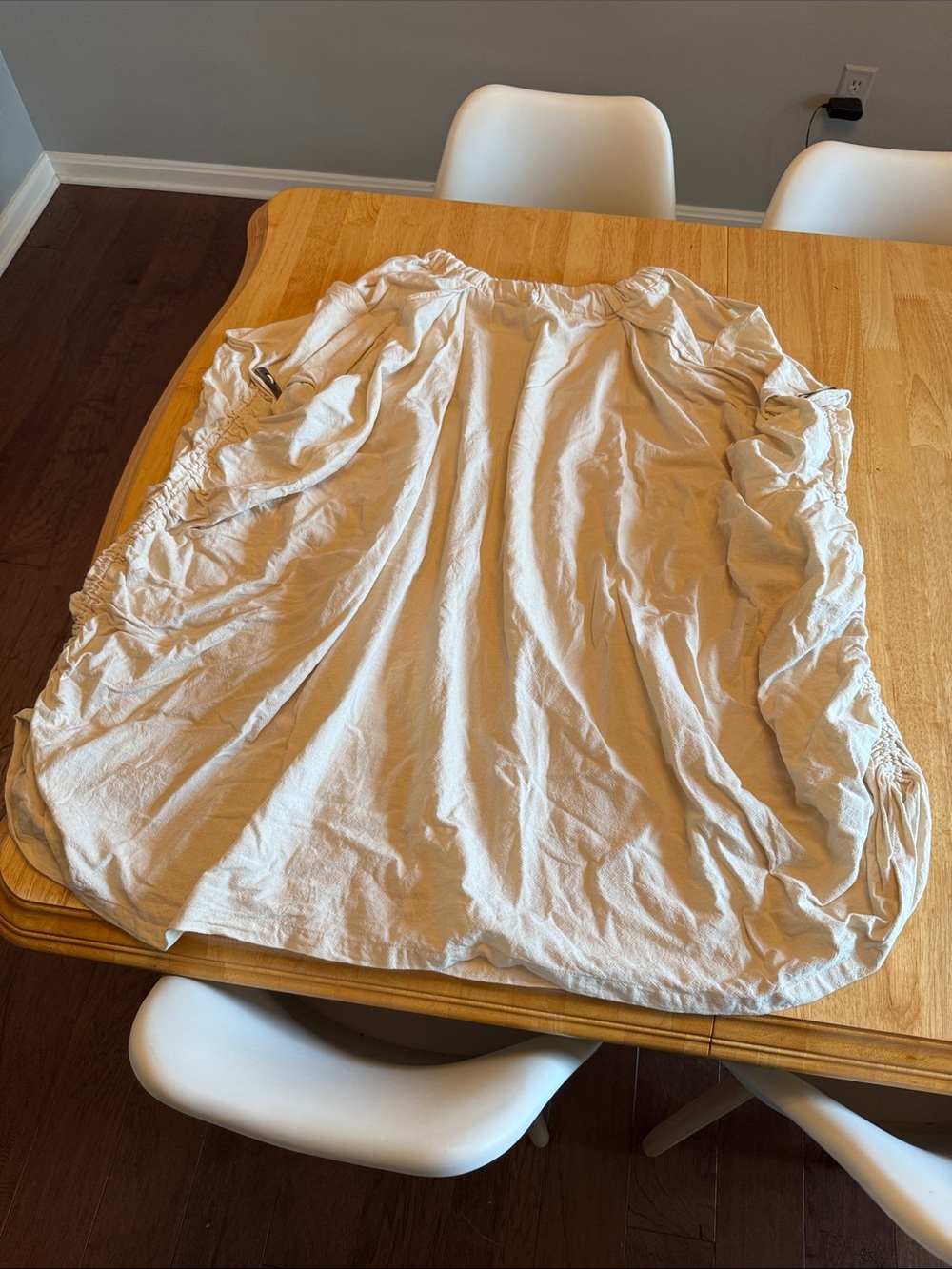 Women's Midi Skirt in Light Beige